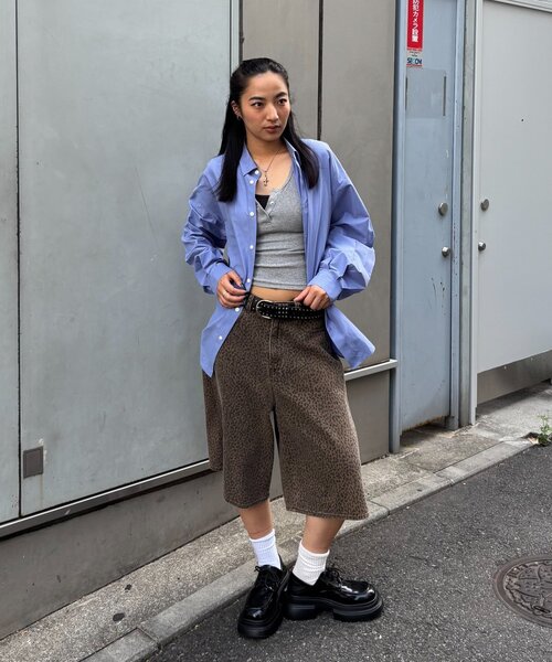 WHO'S WHO gallery（フーズフーギャラリー）の「PATTERNED TWILL SHORTS（チノパンツ・レディース・ブラウン/カーキ・FREE）」の14枚目の写真