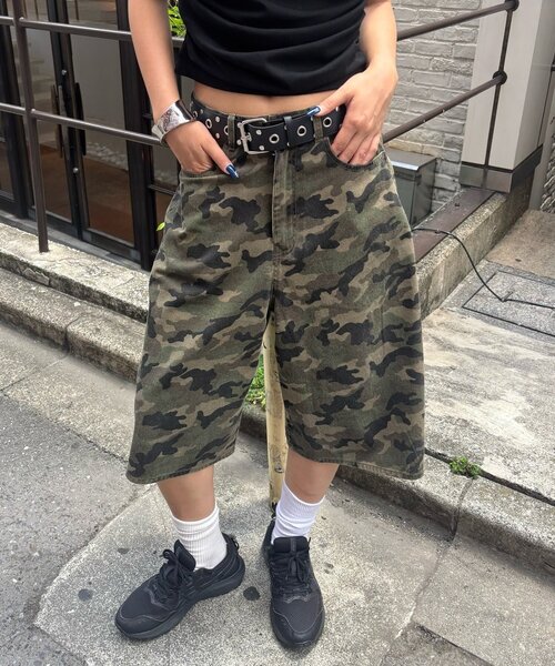 WHO'S WHO gallery（フーズフーギャラリー）の「PATTERNED TWILL SHORTS（チノパンツ・レディース・ブラウン/カーキ・FREE）」の15枚目の写真