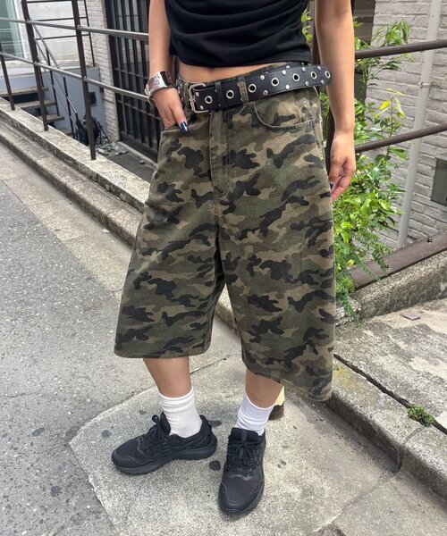 WHO'S WHO gallery（フーズフーギャラリー）の「PATTERNED TWILL SHORTS（チノパンツ・レディース・ブラウン/カーキ・FREE）」の16枚目の写真