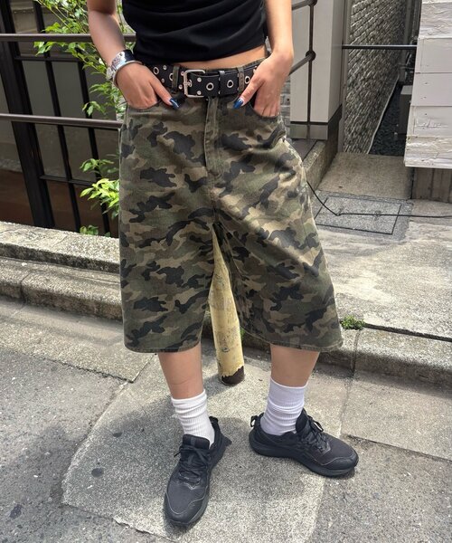 WHO'S WHO gallery（フーズフーギャラリー）の「PATTERNED TWILL SHORTS（チノパンツ・レディース・ブラウン/カーキ・FREE）」の17枚目の写真