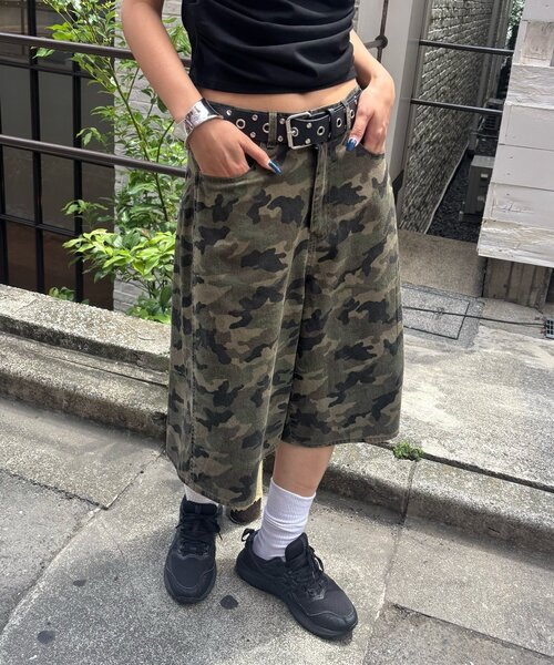 WHO'S WHO gallery（フーズフーギャラリー）の「PATTERNED TWILL SHORTS（チノパンツ・レディース・ブラウン/カーキ・FREE）」の18枚目の写真