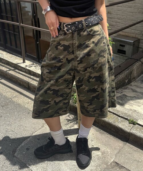 WHO'S WHO gallery（フーズフーギャラリー）の「PATTERNED TWILL SHORTS（チノパンツ・レディース・ブラウン/カーキ・FREE）」の19枚目の写真