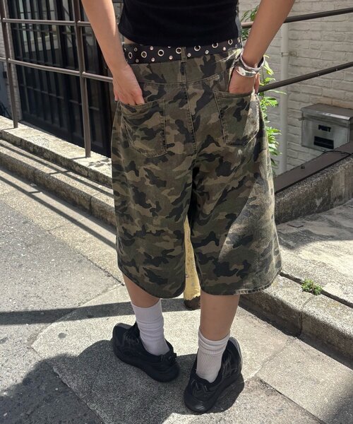 WHO'S WHO gallery（フーズフーギャラリー）の「PATTERNED TWILL SHORTS（チノパンツ・レディース・ブラウン/カーキ・FREE）」の22枚目の写真