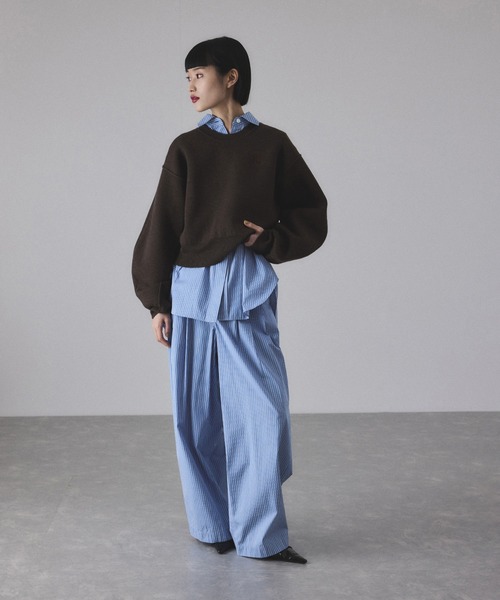 ADAM ET ROPE'（アダムエロペ）の「タックスリーブシャツ（シャツ/ブラウス・レディース・サックスブルー/ベージュ系その他・FREE）」の12枚目の写真