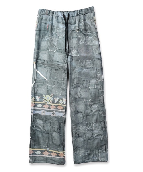 DISCOVERED(ディスカバード)の「CRUST TROMPELOEIL PANTS(スウェットパンツ・メンズ・ブラック・1/3)」の1枚目の写真