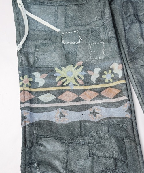 DISCOVERED(ディスカバード)の「CRUST TROMPELOEIL PANTS(スウェットパンツ・メンズ・ブラック・1/3)」の4枚目の写真