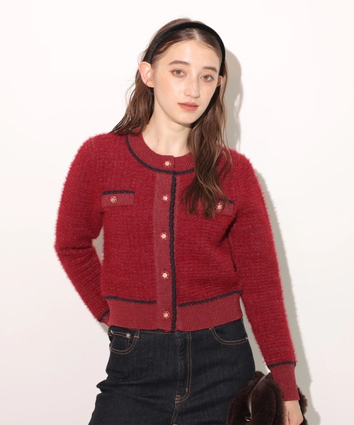 柄編みふわふわニットジャケット（ニット/セーター）｜Rirandture（リ