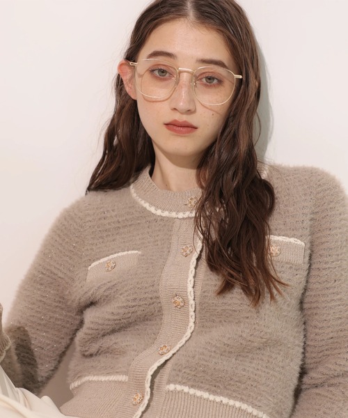 柄編みふわふわニットジャケット（ニット/セーター）｜Rirandture（リ