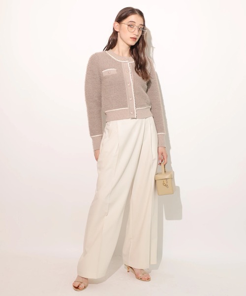 柄編みふわふわニットジャケット（ニット/セーター）｜Rirandture（リ