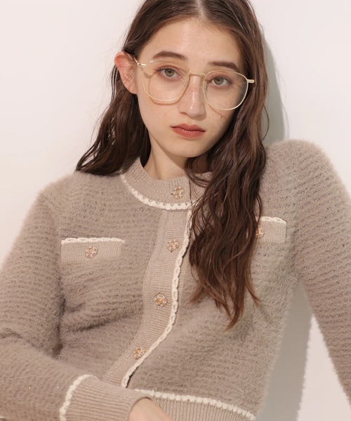 柄編みふわふわニットジャケット（ニット/セーター）｜Rirandture（リ