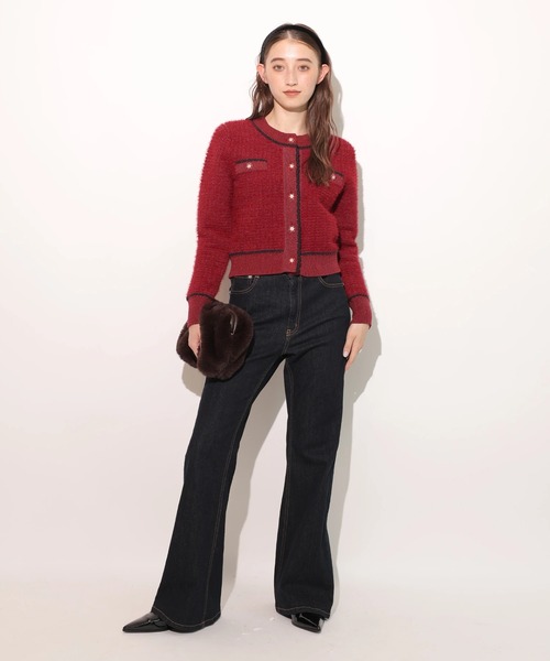 柄編みふわふわニットジャケット（ニット/セーター）｜Rirandture（リ