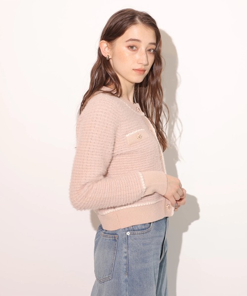 柄編みふわふわニットジャケット（ニット/セーター）｜Rirandture（リ