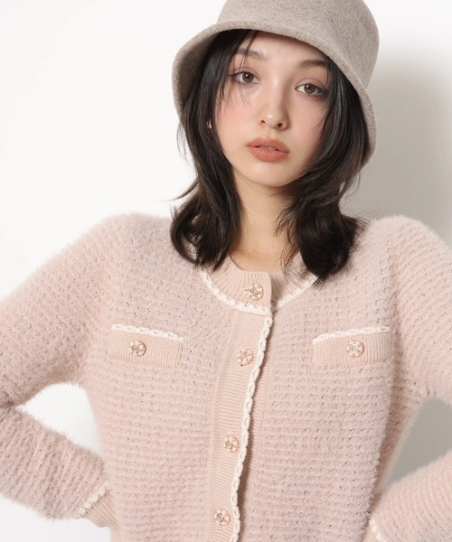 柄編みふわふわニットジャケット（ニット/セーター）｜Rirandture（リ