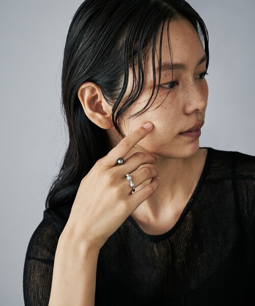 Jouete（ジュエッテ）の「[トゥーリング] カラーパール（リング・レディース・プラチナム/イエローゴールド・M/S）」の8枚目の写真