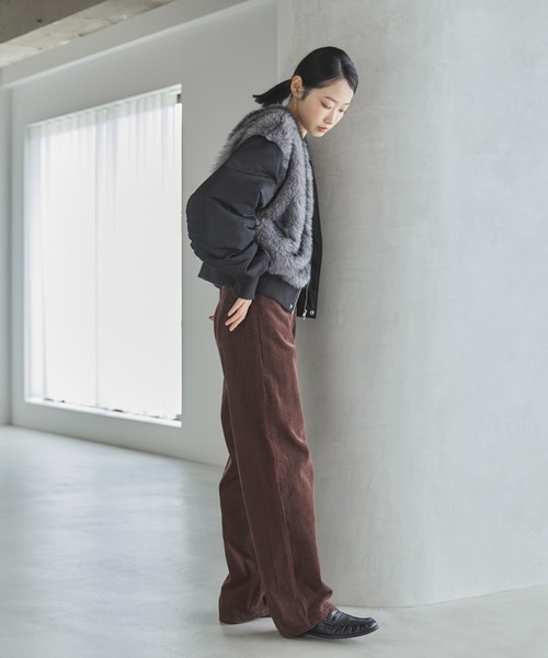 feepur(フェピュール)の「ミックスファードッキングMA-1(MA-1・レディース・ブラック/ブラウン・MEDIUM)」の7枚目の写真