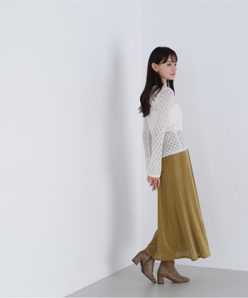 NATURAL BEAUTY BASIC(ナチュラルビューティーベーシック)の「◇【THINK NATURAL】レースニットプルオーバー(ニット/セーター・レディース・イエロー/ブルー/オフホワイト・FREE)」の11枚目の写真