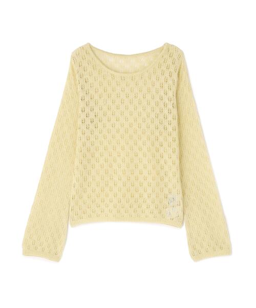 NATURAL BEAUTY BASIC(ナチュラルビューティーベーシック)の「◇【THINK NATURAL】レースニットプルオーバー(ニット/セーター・レディース・イエロー/ブルー/オフホワイト・FREE)」の17枚目の写真