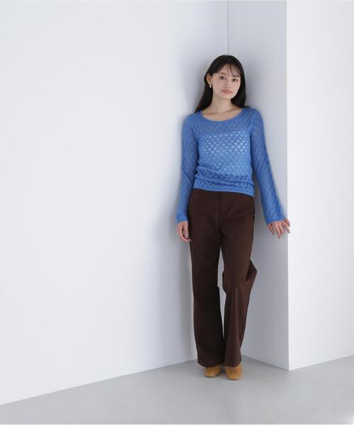 NATURAL BEAUTY BASIC(ナチュラルビューティーベーシック)の「◇【THINK NATURAL】レースニットプルオーバー(ニット/セーター・レディース・イエロー/ブルー/オフホワイト・FREE)」の6枚目の写真