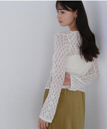 ◇【THINK NATURAL】レースニットプルオーバー
