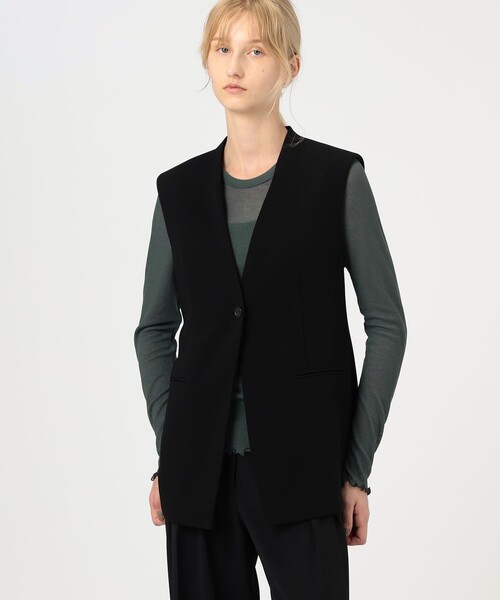 ライトダブルクロス ノーカラージレ（ノーカラージャケット）｜DES