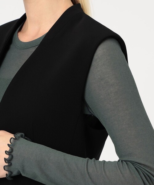 ライトダブルクロス ノーカラージレ（ノーカラージャケット）｜DES