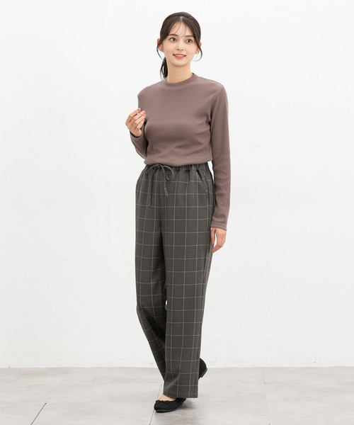 Honeys(ハニーズ)の「チェック柄イージーパンツ(その他パンツ・レディース・ブラック×ベージュ/グレー系その他2/グレー系その他3・S/M/LL/L)」の8枚目の写真