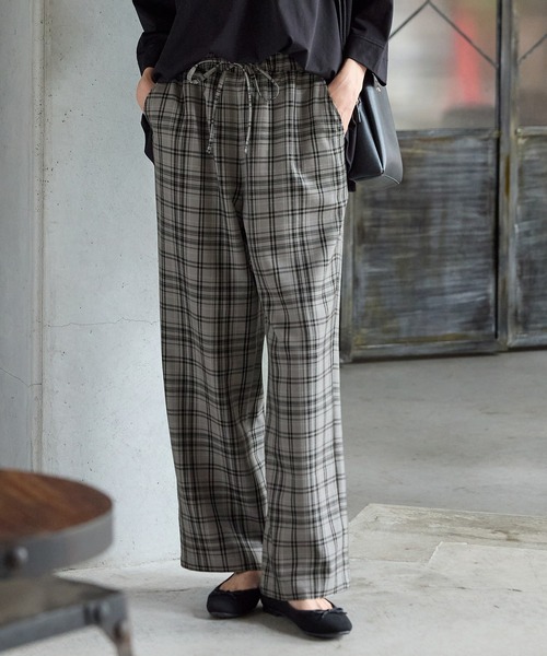 セール】チェック柄イージーパンツ（その他パンツ）｜Honeys（ハニーズ