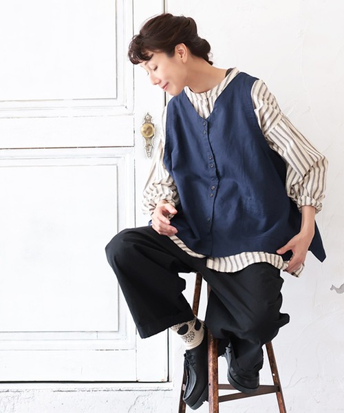 ソウルベリーsoulberry ベスト　Mサイズ soulberry 「soulberry」 ニットベスト M ブラウン レディース