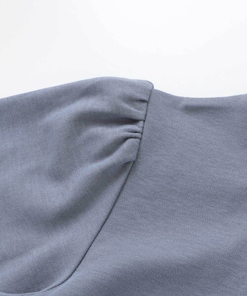 Noeil aime BeBe（ノイユエイムベベ）の「【お揃い】花柄付け襟＋花柄切り替えスムース長袖ワンピース（ワンピース・キッズ・ブルー系その他/ピンク系その他・120cm/110cm/100cm）」の5枚目の写真