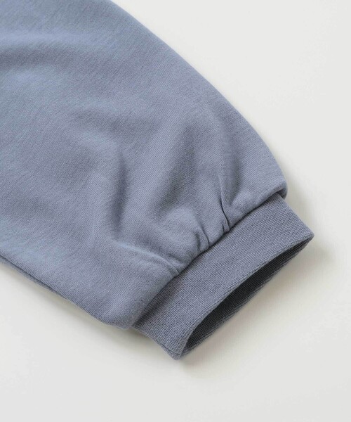 Noeil aime BeBe（ノイユエイムベベ）の「【お揃い】花柄付け襟＋花柄切り替えスムース長袖ワンピース（ワンピース・キッズ・ブルー系その他/ピンク系その他・120cm/110cm/100cm）」の6枚目の写真