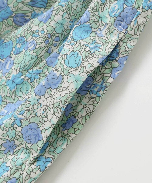 Noeil aime BeBe（ノイユエイムベベ）の「【お揃い】花柄付け襟＋花柄切り替えスムース長袖ワンピース（ワンピース・キッズ・ブルー系その他/ピンク系その他・120cm/110cm/100cm）」の8枚目の写真