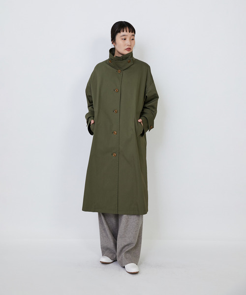 コットンナイロンストレッチツイルステンカラーコート（その他