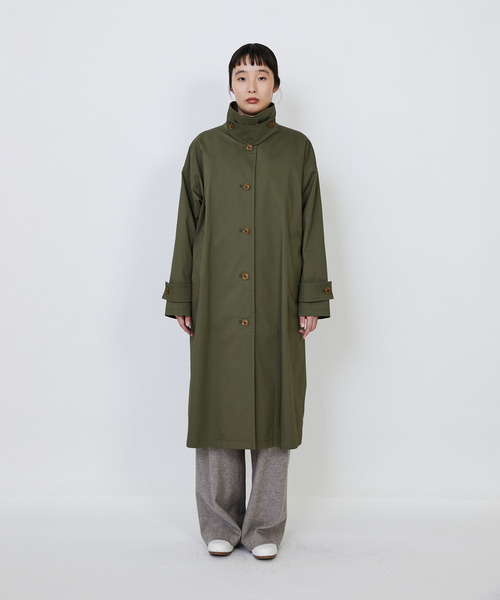 コットンナイロンストレッチツイルステンカラーコート（その他アウター