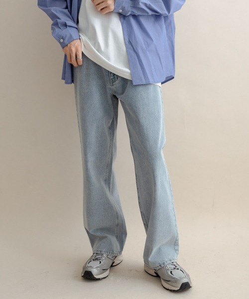 SENSE OF PLACE by URBAN RESEARCH（センスオブプレイスバイアーバンリサーチ）の「ストレートデニムパンツ（デニムパンツ・メンズ・ライトインディゴブルー/ブラウン/ブラック・MEDIUM/SMALL/LARGE）」の21枚目の写真