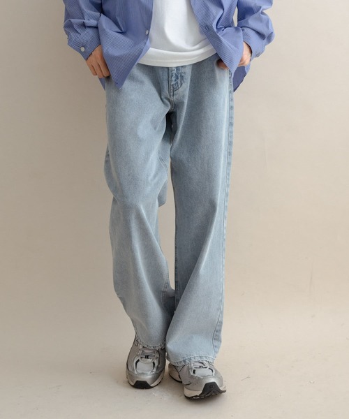 SENSE OF PLACE by URBAN RESEARCH（センスオブプレイスバイアーバンリサーチ）の「ストレートデニムパンツ（デニムパンツ・メンズ・ライトインディゴブルー/ブラウン/ブラック・MEDIUM/SMALL/LARGE）」の22枚目の写真