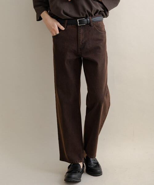 SENSE OF PLACE by URBAN RESEARCH（センスオブプレイスバイアーバンリサーチ）の「ストレートデニムパンツ（デニムパンツ・メンズ・ライトインディゴブルー/ブラウン/ブラック・MEDIUM/SMALL/LARGE）」の22枚目の写真