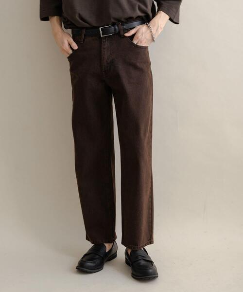 SENSE OF PLACE by URBAN RESEARCH（センスオブプレイスバイアーバンリサーチ）の「ストレートデニムパンツ（デニムパンツ・メンズ・ライトインディゴブルー/ブラウン/ブラック・MEDIUM/SMALL/LARGE）」の21枚目の写真