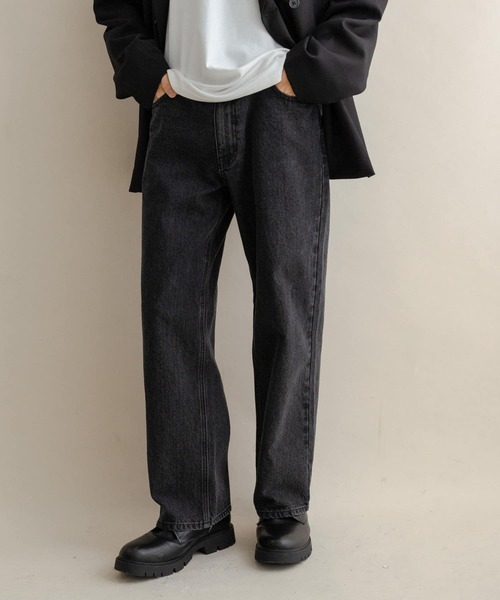 SENSE OF PLACE by URBAN RESEARCH（センスオブプレイスバイアーバンリサーチ）の「ストレートデニムパンツ（デニムパンツ・メンズ・ライトインディゴブルー/ブラウン/ブラック・MEDIUM/SMALL/LARGE）」の5枚目の写真