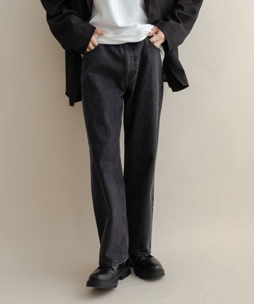 SENSE OF PLACE by URBAN RESEARCH（センスオブプレイスバイアーバンリサーチ）の「ストレートデニムパンツ（デニムパンツ・メンズ・ライトインディゴブルー/ブラウン/ブラック・MEDIUM/SMALL/LARGE）」の6枚目の写真