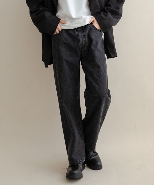 SENSE OF PLACE by URBAN RESEARCH（センスオブプレイスバイアーバンリサーチ）の「ストレートデニムパンツ（デニムパンツ・メンズ・ライトインディゴブルー/ブラウン/ブラック・MEDIUM/SMALL/LARGE）」の7枚目の写真