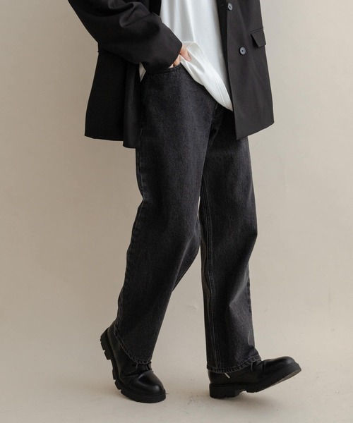 SENSE OF PLACE by URBAN RESEARCH（センスオブプレイスバイアーバンリサーチ）の「ストレートデニムパンツ（デニムパンツ・メンズ・ライトインディゴブルー/ブラウン/ブラック・MEDIUM/SMALL/LARGE）」の8枚目の写真