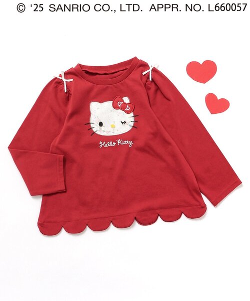 sanrio（サンリオ）の「サンリオキャラクターズスカラップTシャツ（Tシャツ/カットソー・キッズ・イエロー/ラベンダー/レッド/ピンク/サックスブルー・90/100/110/120/80/130/140）」の5枚目の写真