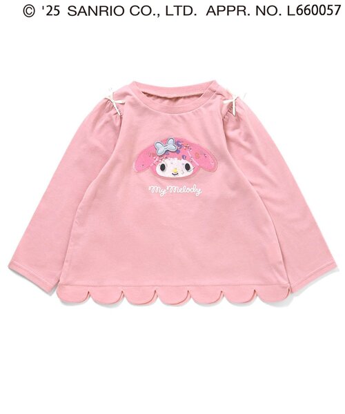 sanrio（サンリオ）の「サンリオキャラクターズスカラップTシャツ（Tシャツ/カットソー・キッズ・イエロー/ラベンダー/レッド/ピンク/サックスブルー・90/100/110/120/80/130/140）」の14枚目の写真