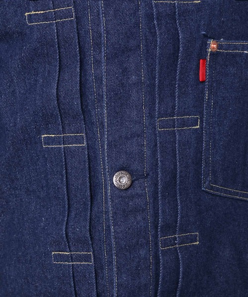 希少『45RPM』デニム ジャケット インディゴ 革パッチ 42 セール】大戦