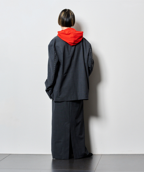 CITYSHOP（シティーショップ）の「《追加2》SLACKS LIKE スカート（スカート・レディース・ブラック/チャコールグレー・38/36）」の5枚目の写真