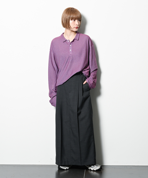 CITYSHOP（シティーショップ）の「《追加2》SLACKS LIKE スカート（スカート・レディース・ブラック/チャコールグレー・38/36）」の13枚目の写真