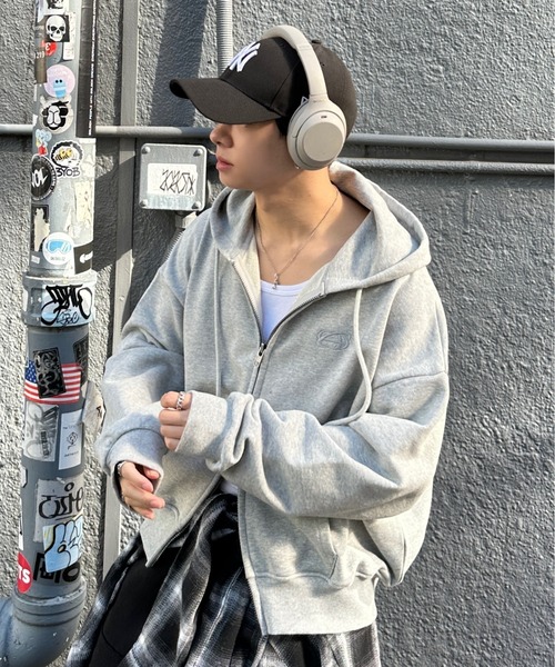 ピグメントダブルジップフーディー【短丈】 pigment double zip hoodie - ピグメントダブルジップフーディー