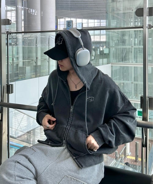 Double Zip-Up Short Hoodie - ダブルジップショートフーディー【短丈