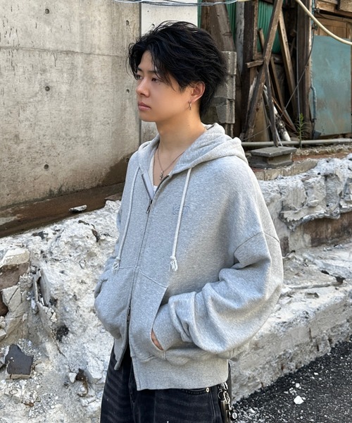 Double Zip-Up Short Hoodie - ダブルジップショートフーディー【短丈