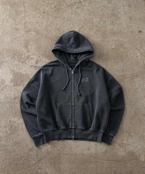 pigment double zip hoodie - ピグメントダブルジップフーディー